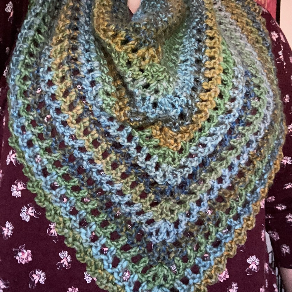Handmade Crochet Bandana Shawl